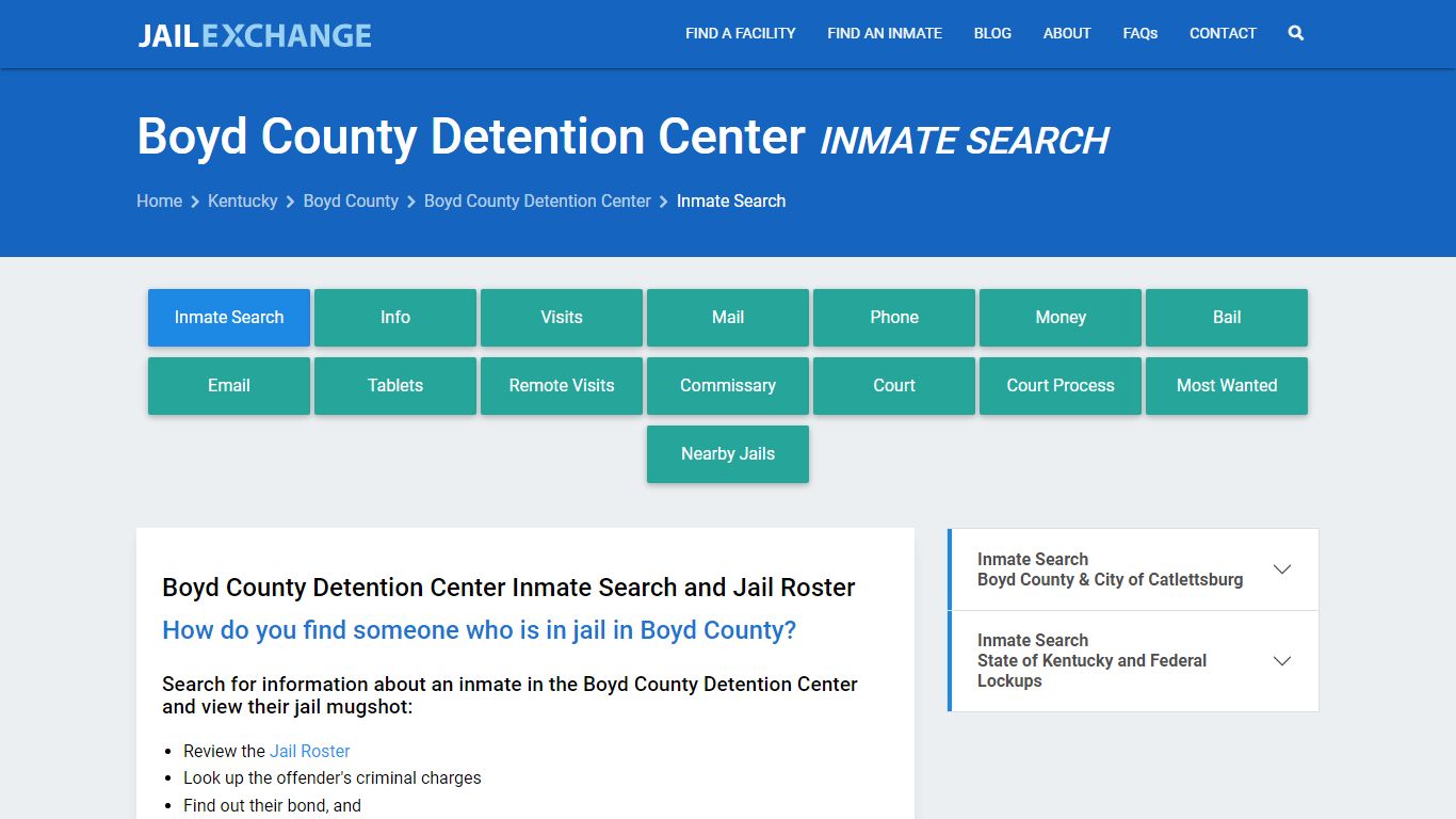 Boyd County Detention Center Inmate Search - Jail Exchange